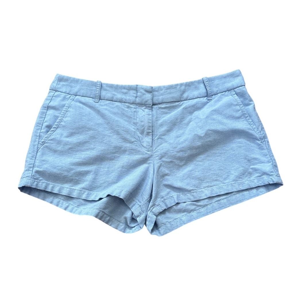 J.Crew Chino Shorts Women Light Blue Cotton‎ Casual Summer SIZE 8